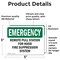 Signmission Remote Pull Station For Hood Fire Suppression Emergency Sign, Vinyl Decal, 5in x 3.5in, 2PK OS-2PACK-EM-D-35-L-10417 - alternate 2